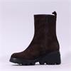 Wonders Toronto Wedge Boot - Brown Suede